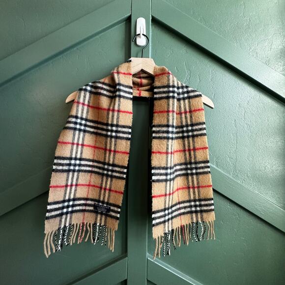 BURBERRY LAMBSWOOL CLASSIC CHECK SCARF - Picture 1 of 3